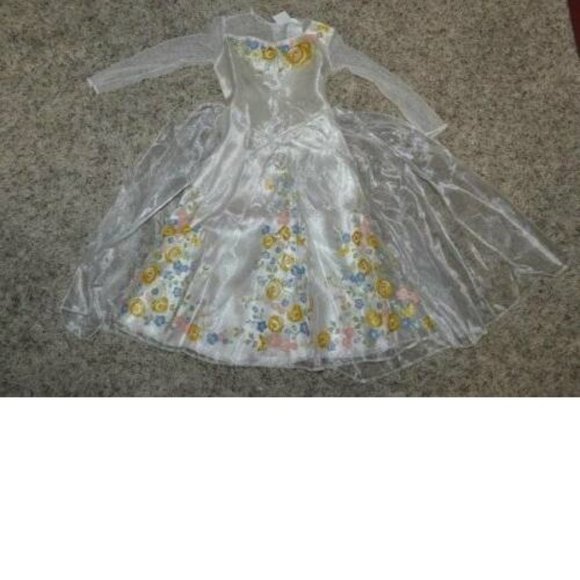 Toddler Disney Cinderella 3T/4T Halloween Costume Gold Dress & Tiara Princess - Picture 3 of 9